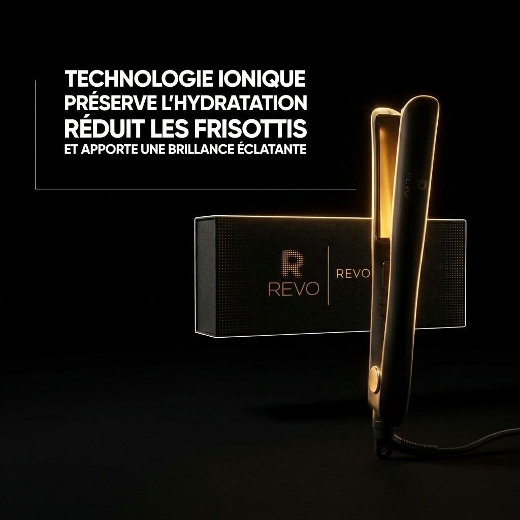 Lisseur professionnel REVO en pierre de Tourmaline+